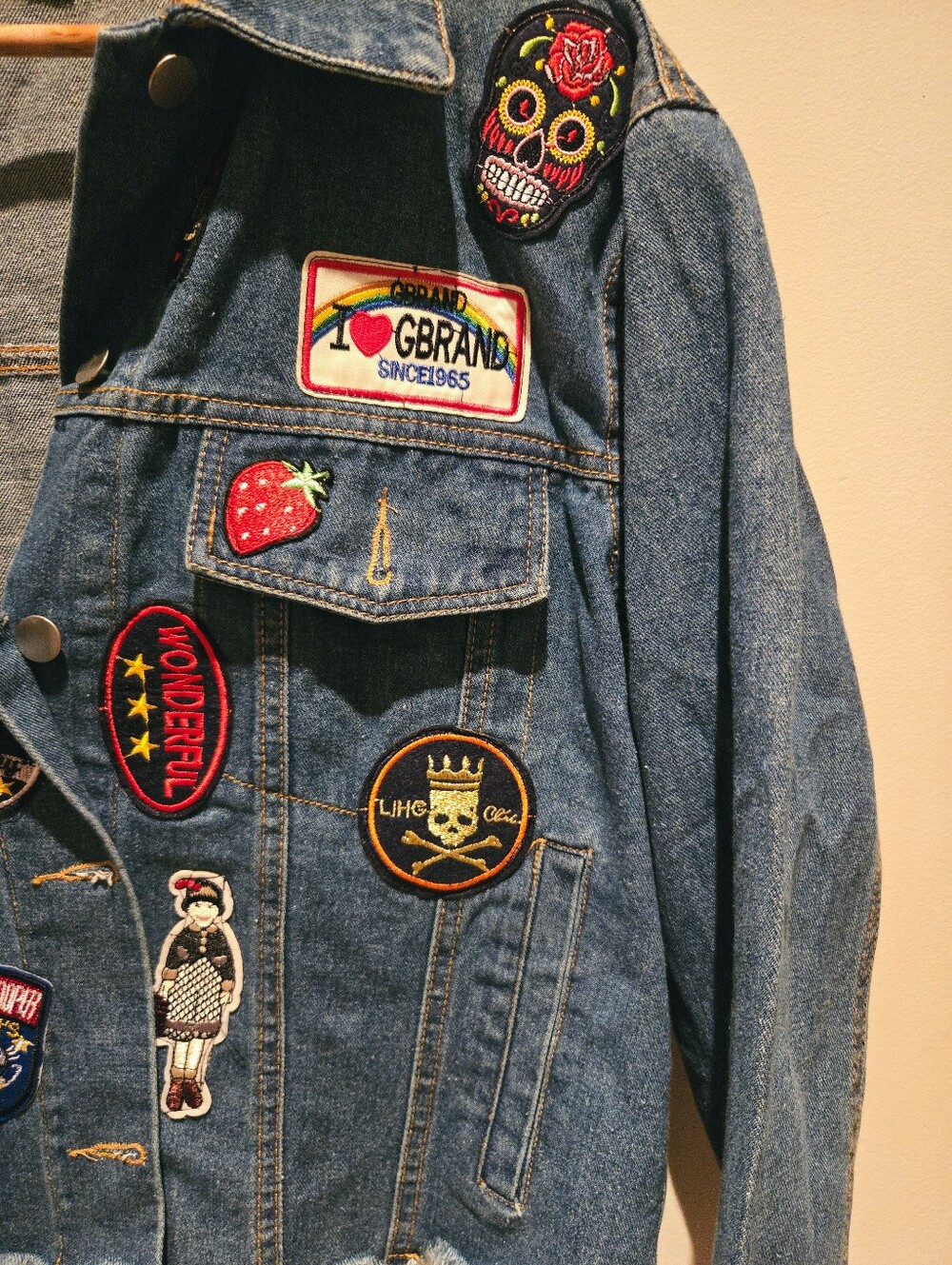 Denim Jacket with Patches - Picture 3 of 5